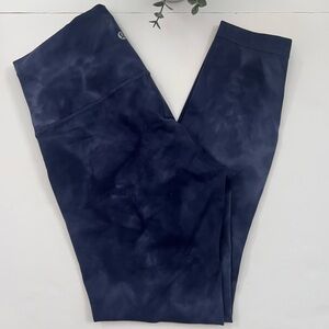 Lululemon Wunder Train High-Rise Tight 25" *Diamond Dye Shade Naval Blue Size 8